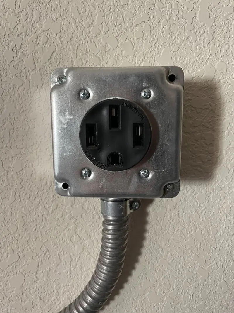 NEMA 14-50 outlet installed for Electrical Panel Upgrade in Moore